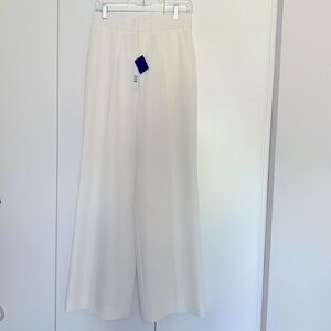 Elie Tahari white wide leg trousers